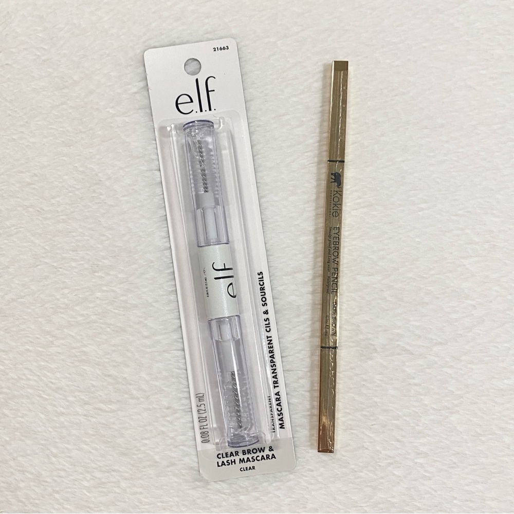Kokie Eyebrow Pencil and elf Clear Brow & Lash Duo Bundle Set